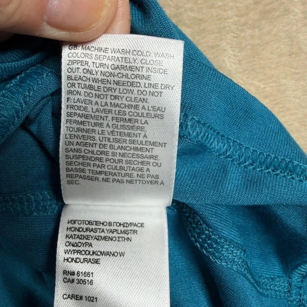 The North Face Mens VaporWick Performance T-Shirt Blue Teal Large RN61661